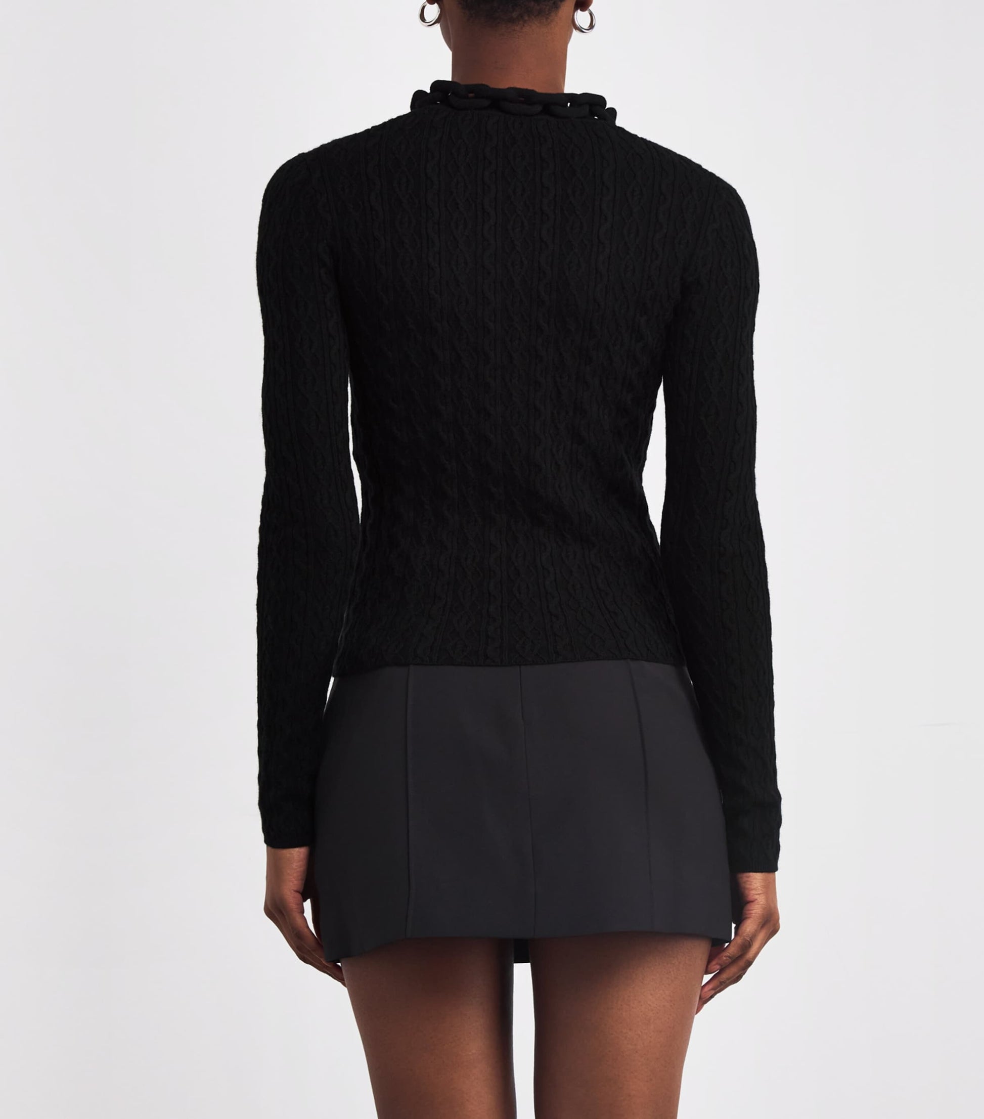 Paco Rabanne Wool-Blend Embellished Top