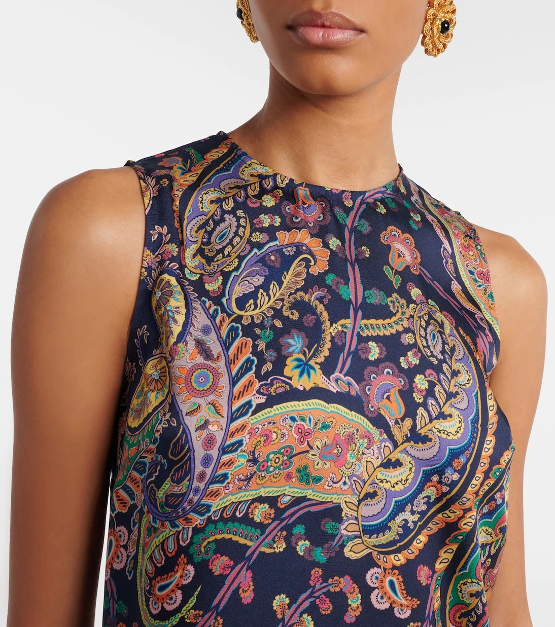 Etro - Semi-sheer jacquard blouse