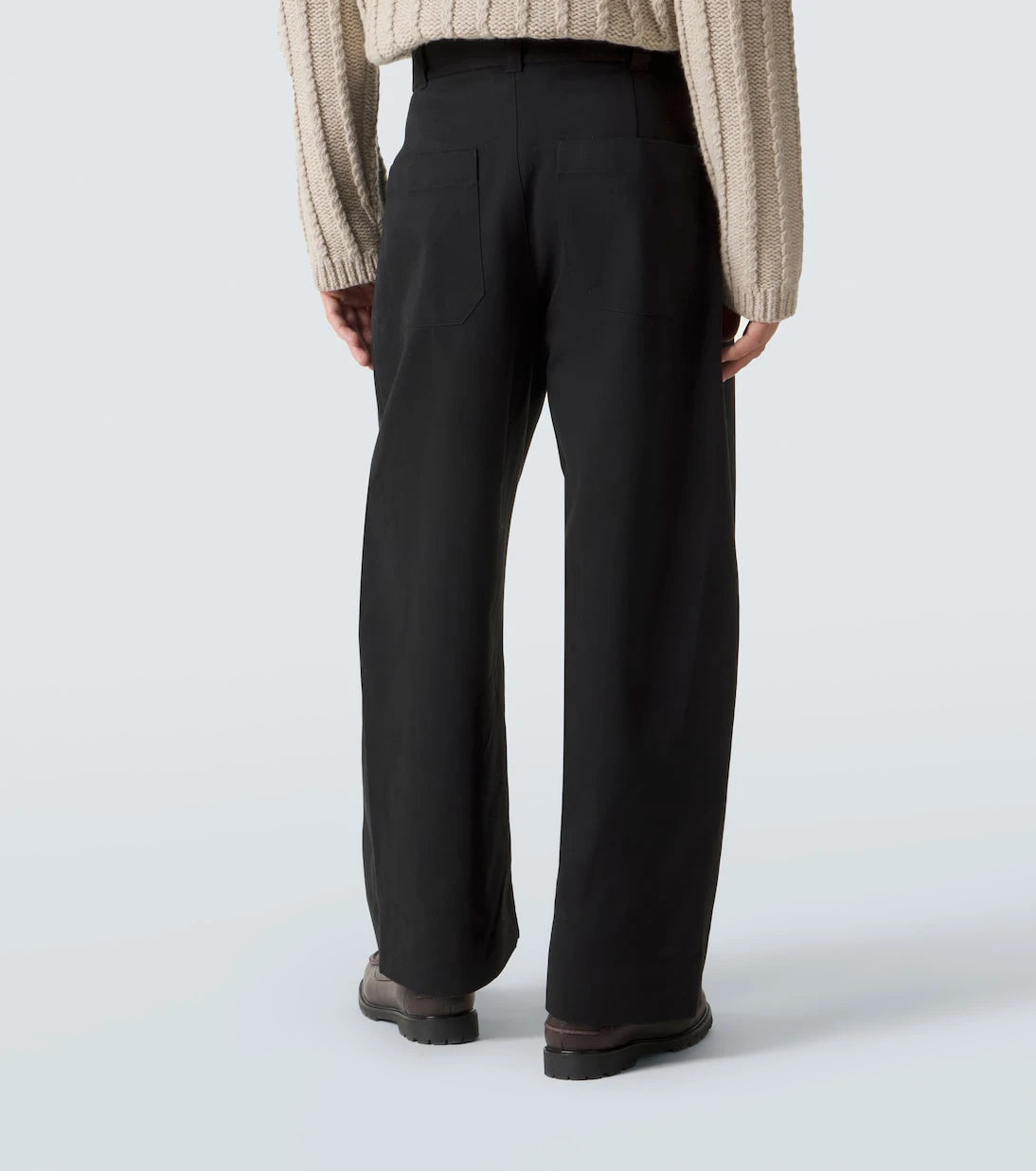 Studio Nicholson - Sorte cotton twill barrel-leg pants