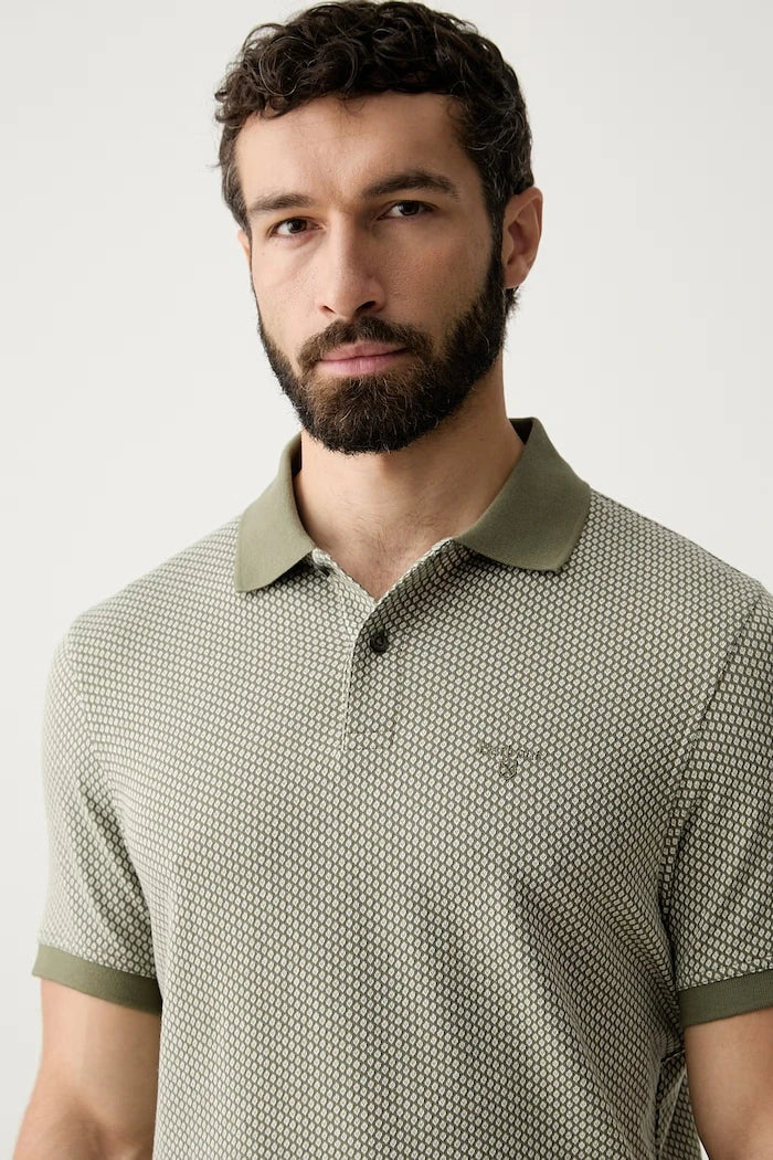 Barbour тениска с яка мъжка от памук Copgrove