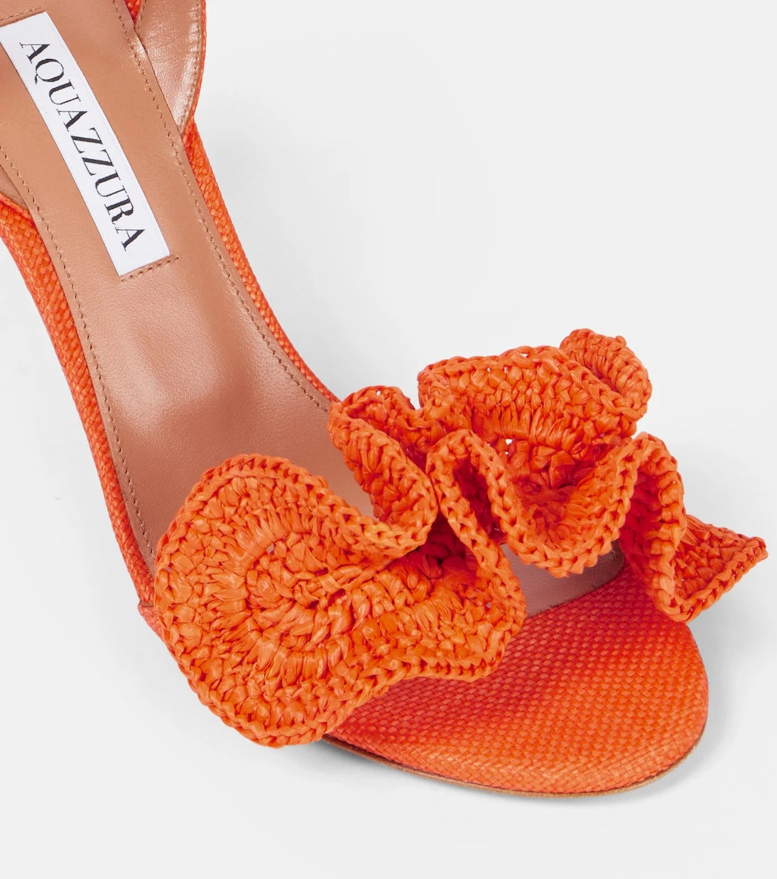 Aquazzura - Noches Tropicales 85 raffia sandals