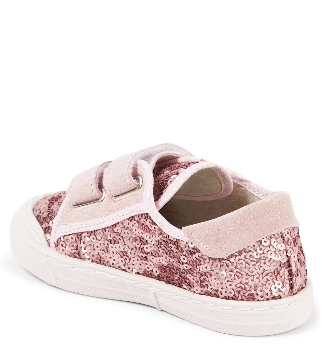 PèPè - Villas sequined leather-trimmed sneakers