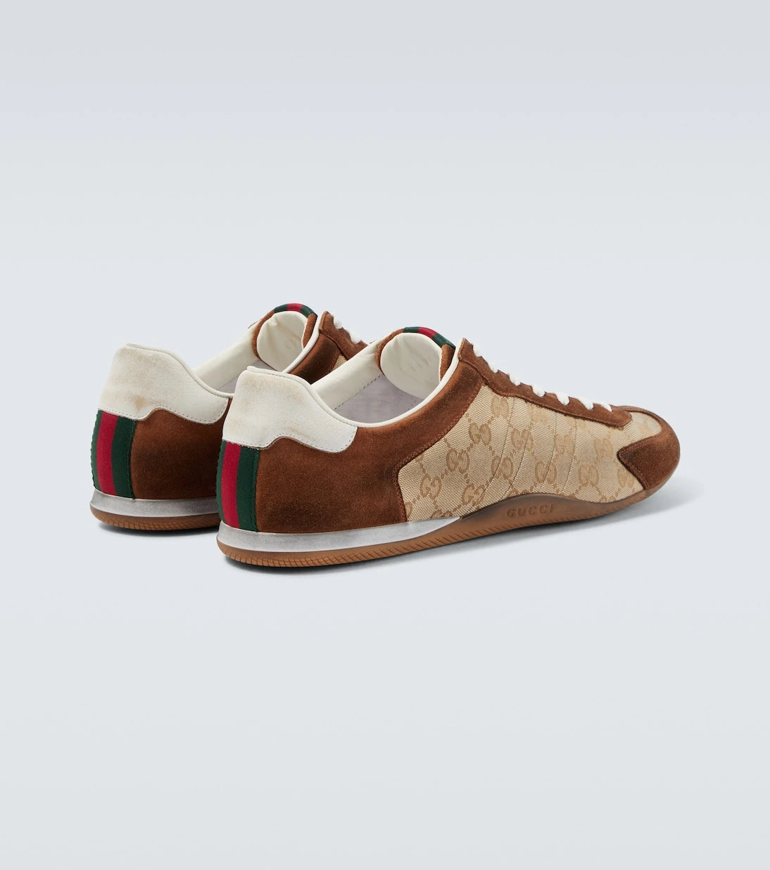 Gucci - حذاء سنيكرز غوتشي شيفت GG قنباش وجلد سويدي
