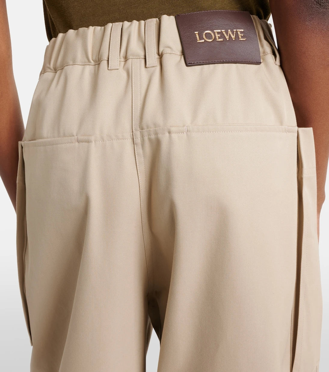 Loewe - Cotton and silk cropped pants
