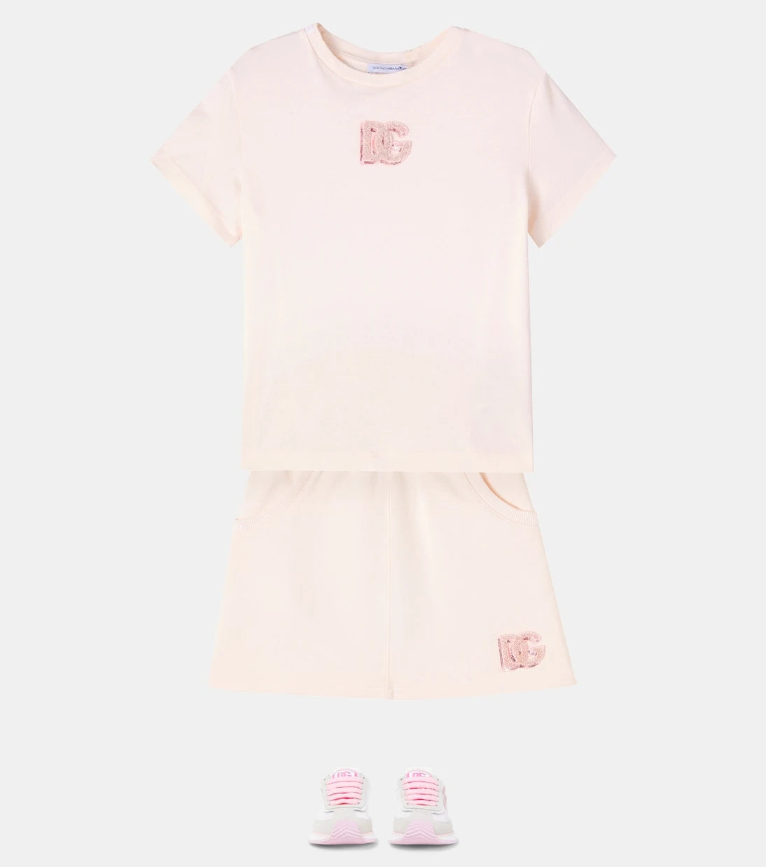 Dolce&Gabbana Kids - تنورة قطنية بترتر DG