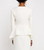 Roland Mouret White Crepe Peplum Jacket