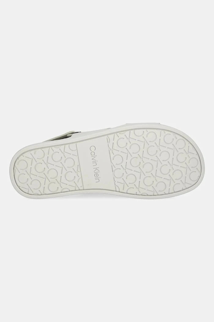 Кожени сандали Calvin Klein FLAT ADJ SANDAL EYELET