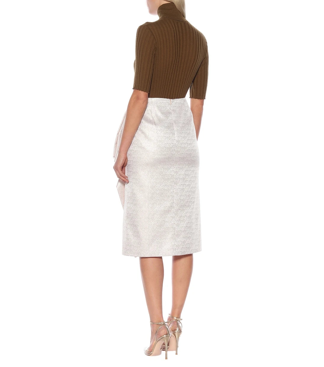 Dries Van Noten - Metallic midi skirt