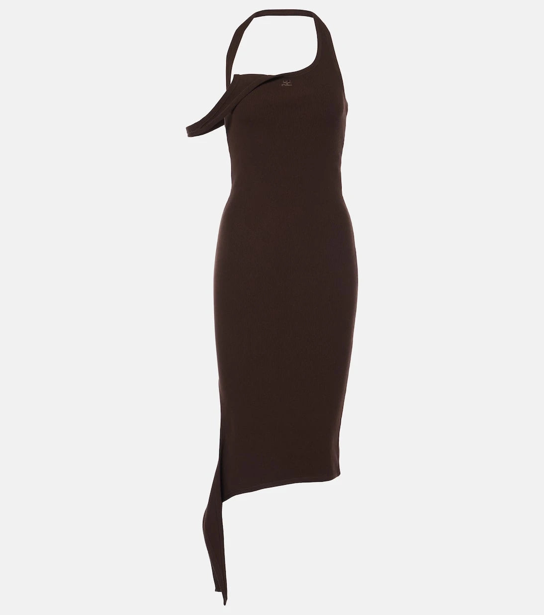 Courrèges - Undressed ribbed-knit midi dress