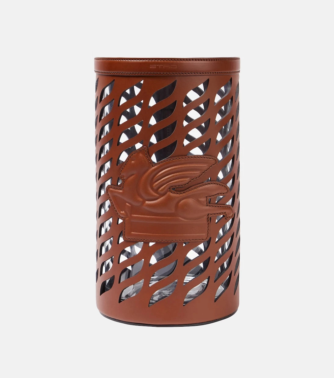 Etro - Pegaso leather-trimmed glass vase