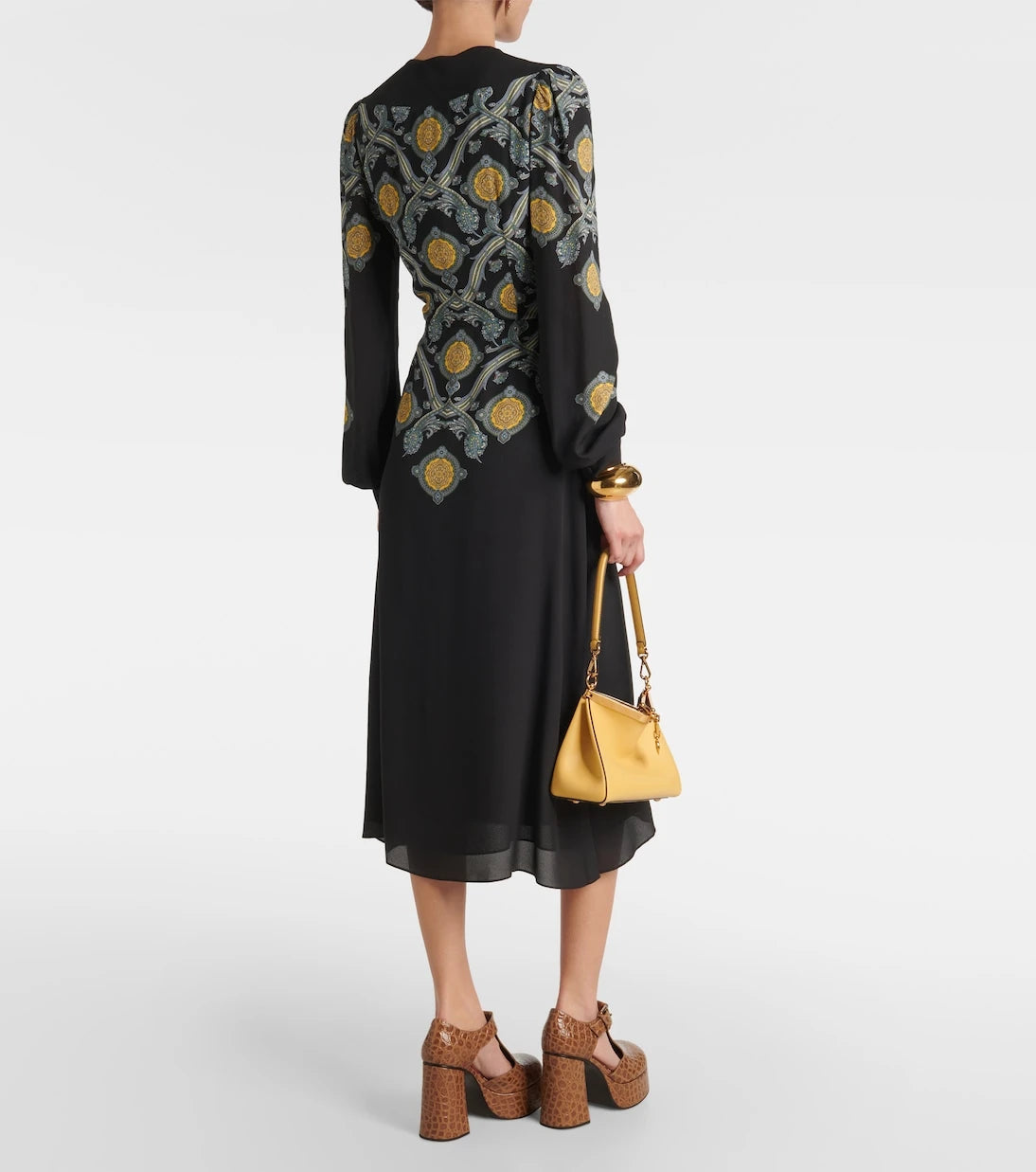 Etro - فستان ميدي مطبوع