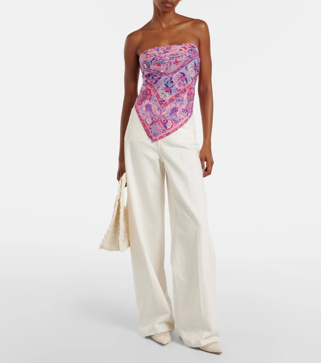 Rixo - Menno printed silk top