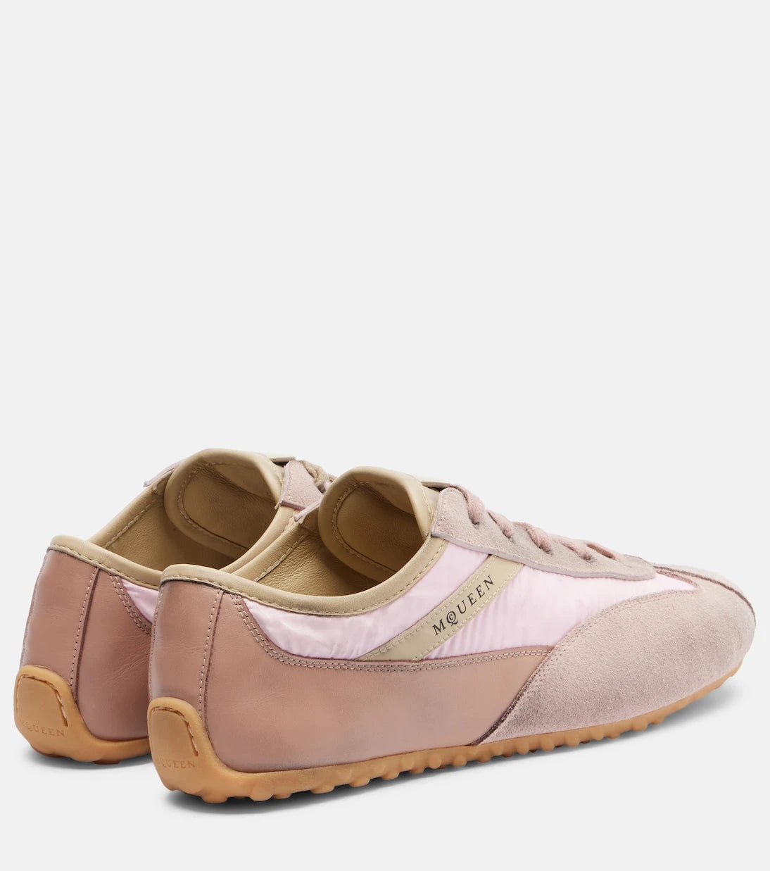 McQueen - Boxe suede and leather sneakers