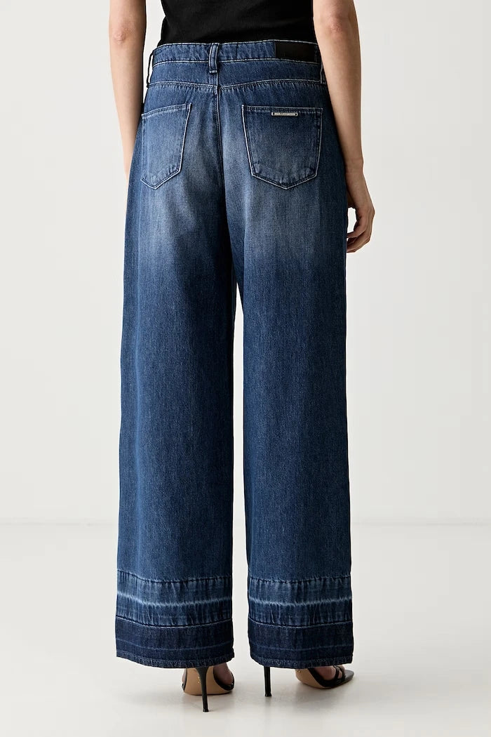 Karl Lagerfeld wide leg kadın jean