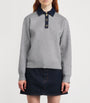 Black Denim-Collar Sweater