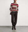 Red Virgin Wool Striped Sweater