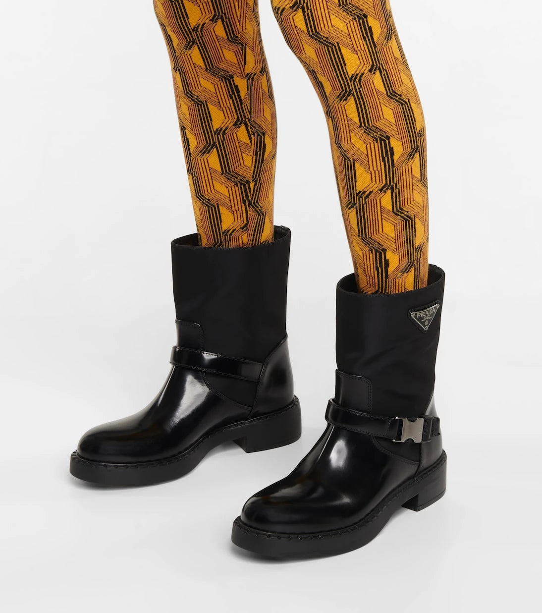 Prada - Re-Nylon and leather ankle boots