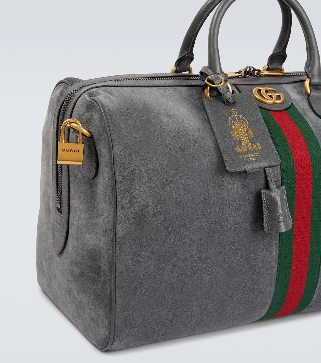 Gucci - حقيبة غوتشي سافوي دافل متوسطة من جلد الشمواه