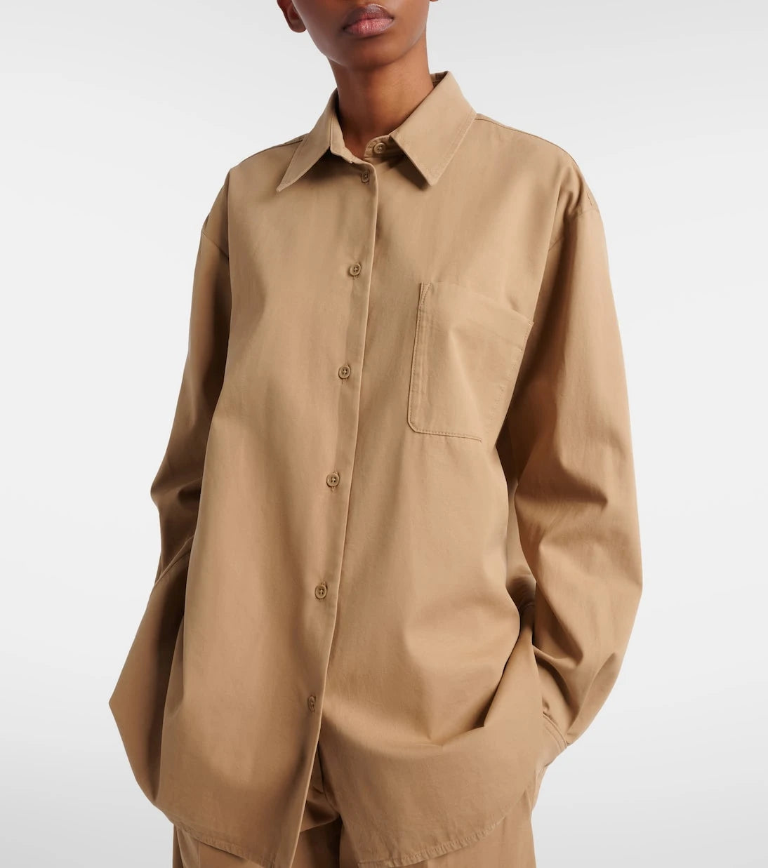 The Row - Tansy cotton and cashmere shirt