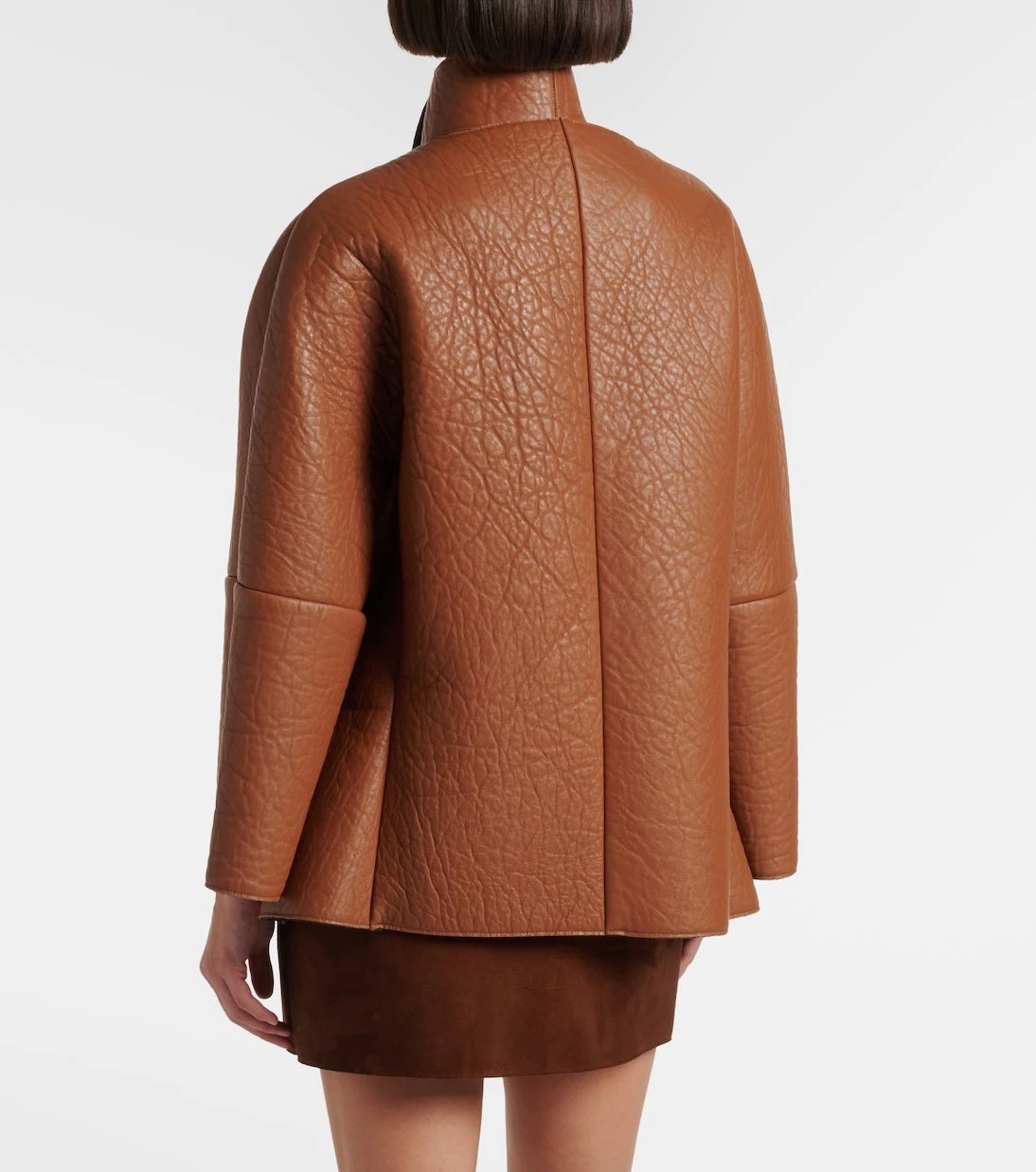 Prada - Scarf-detail leather jacket