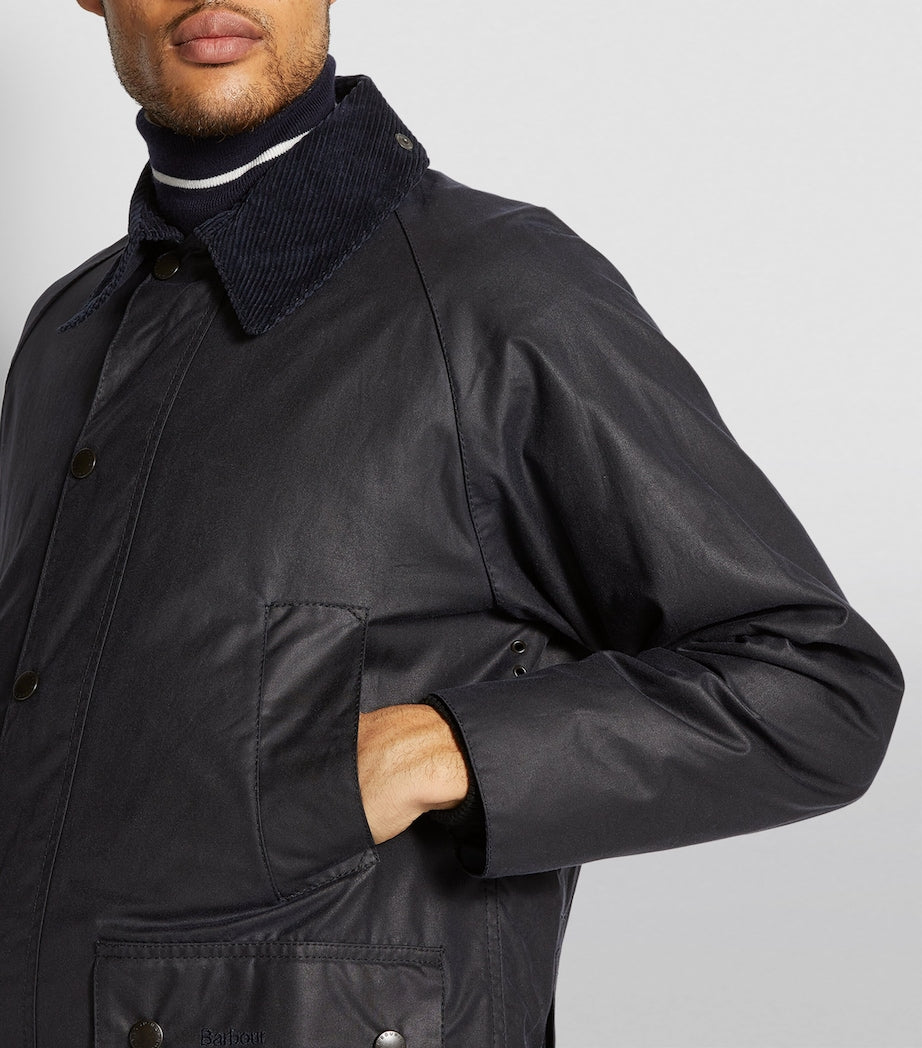 Navy Waxed Bedale Jacket