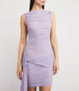 Maygel Coronel Purple Ruched Entredos Mini Dress