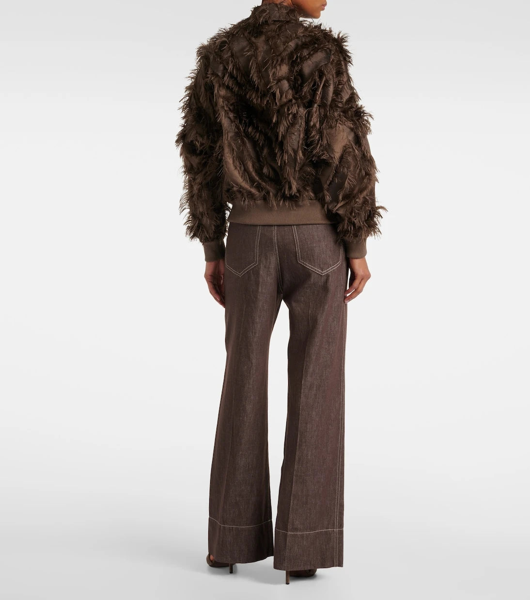 Brunello Cucinelli - Feather-trimmed jacket
