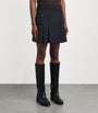 Wool-Blend Pleated Mini Skirt