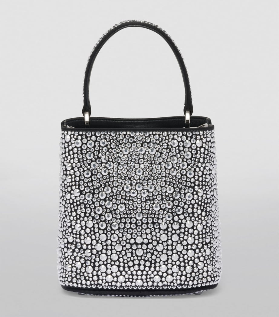 Prada Metallic Satin Embellished Panier Shoulder Bag