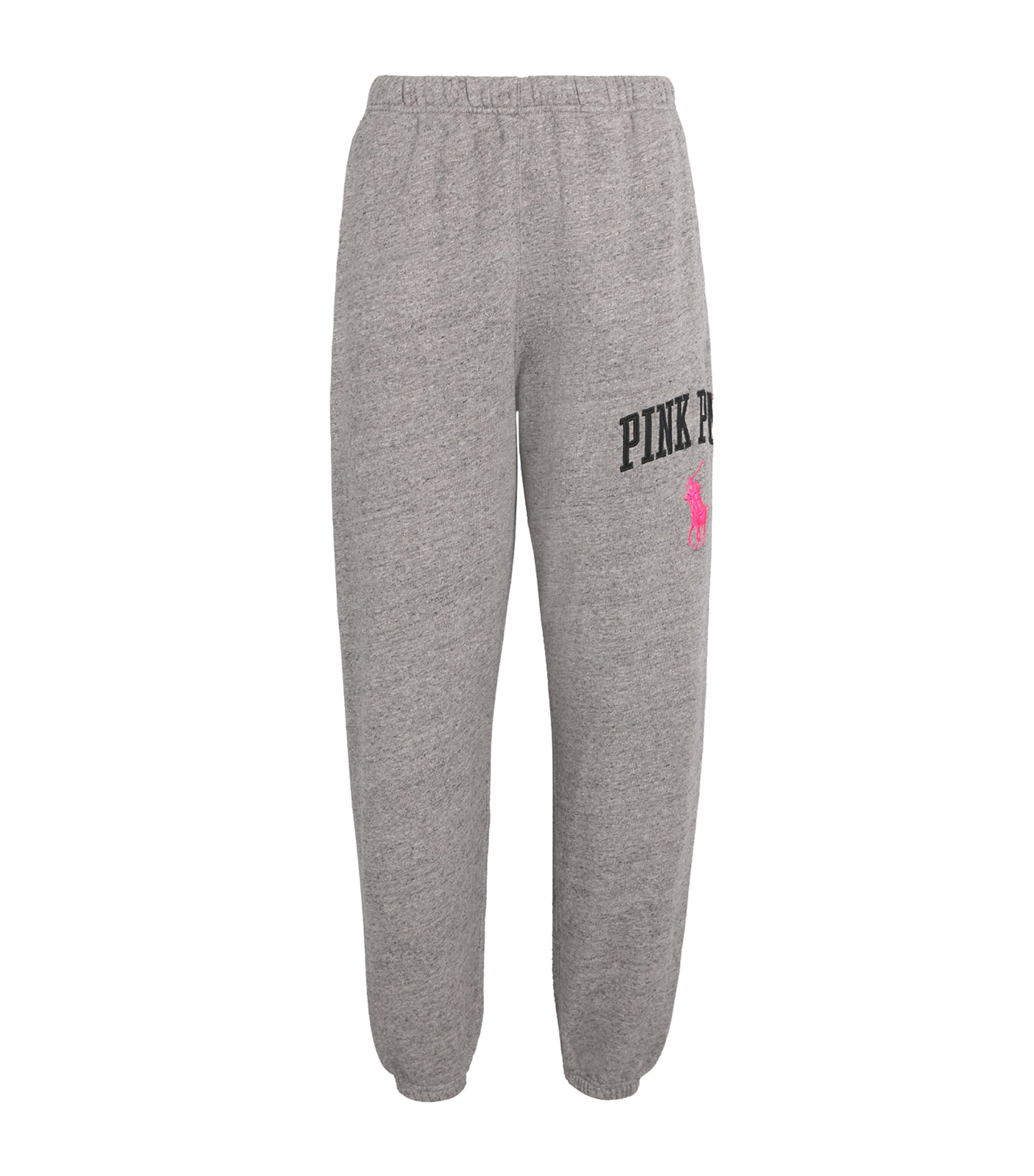 Cotton-Blend Pink Pony Sweatpants DARK VINTAGE HEATHER