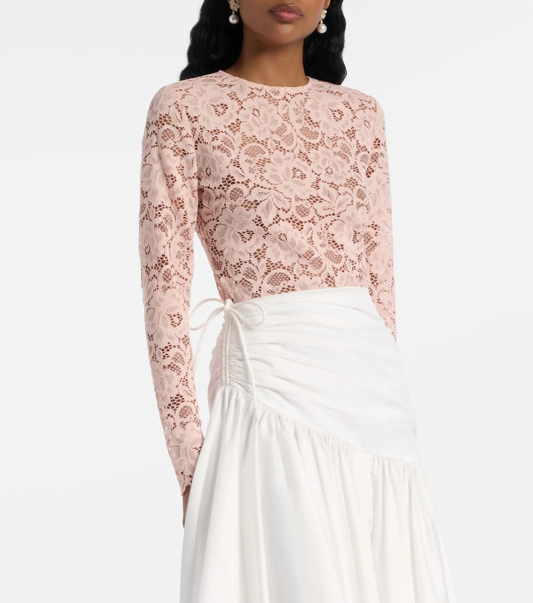 Self-Portrait - Floral lace bodysuit