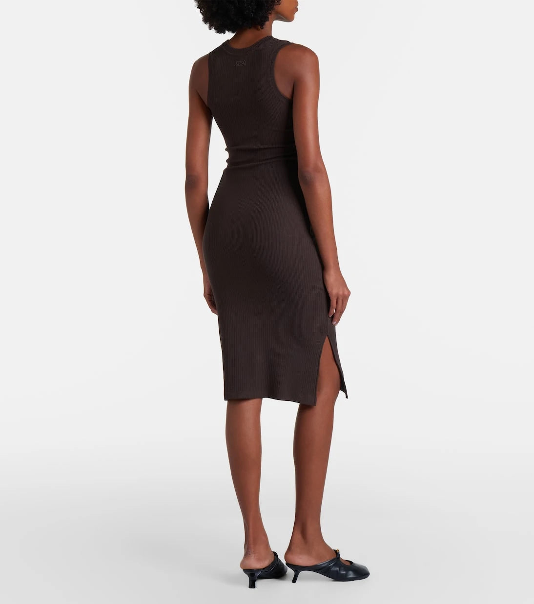 Loewe - Ribbed-knit cotton-blend midi dress