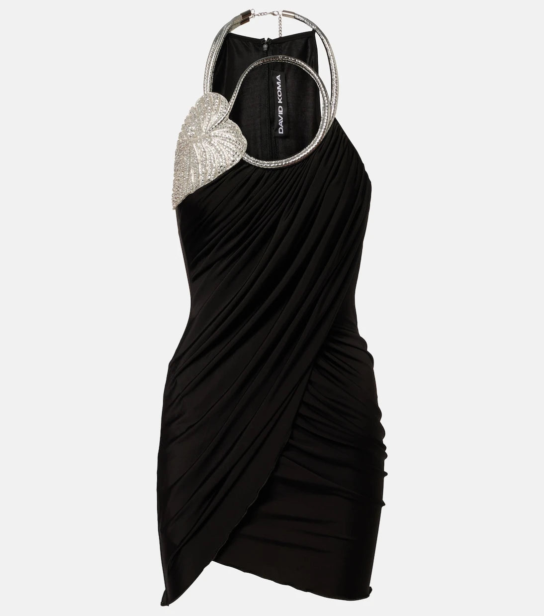 David Koma - Draped embellished minidress
