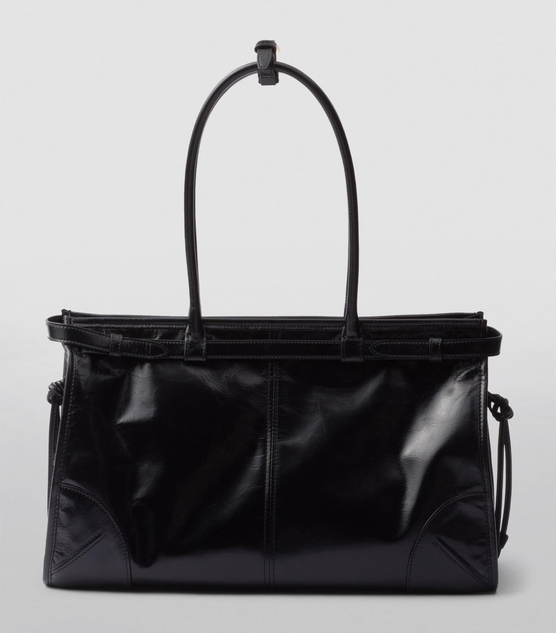 Prada Black Large Leather Bonnie Top-Handle Bag