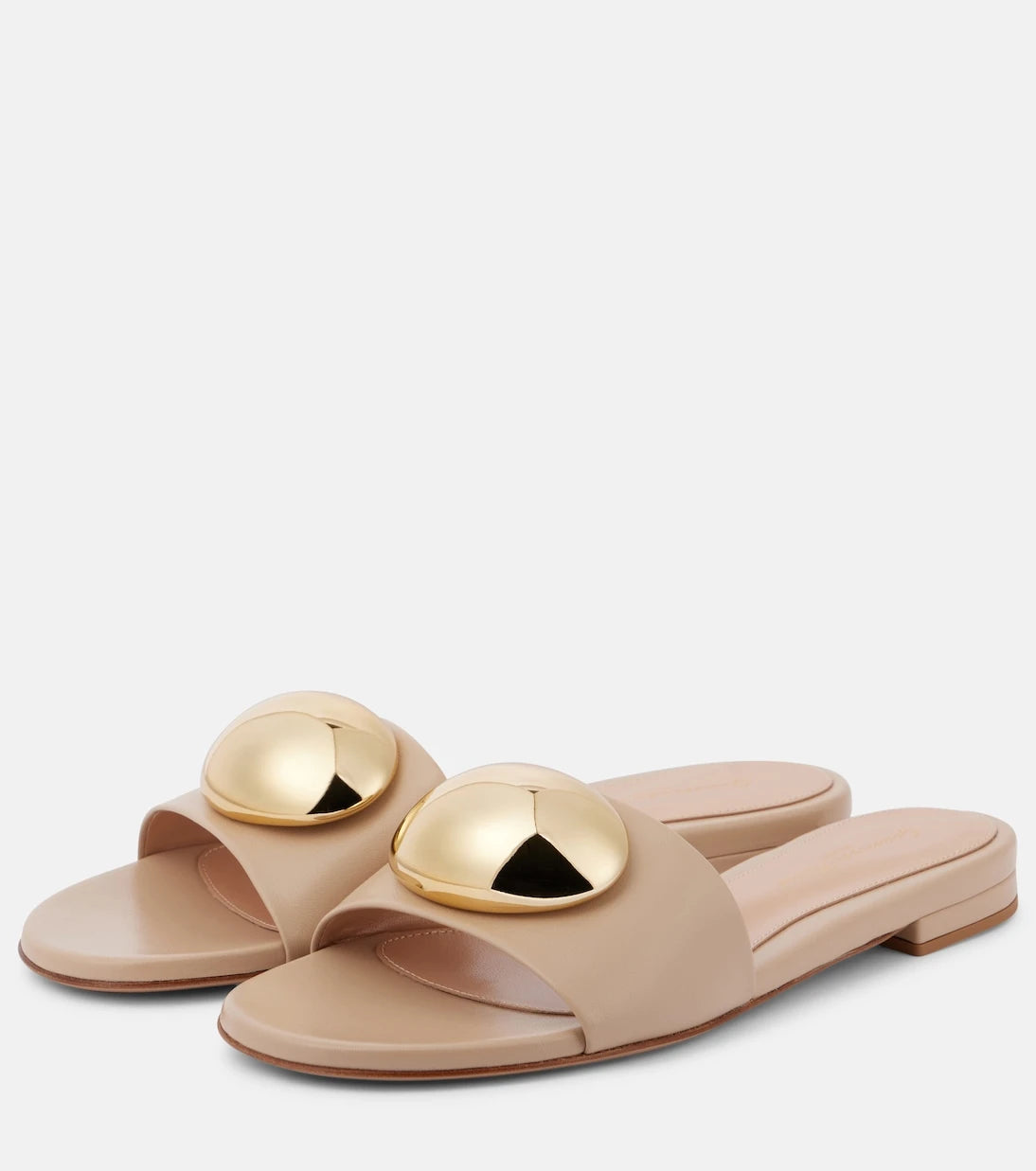 Gianvito Rossi - Embellished leather slides