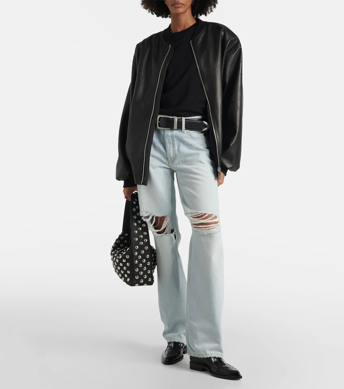 Re/Done - Loose Long distressed straight jeans