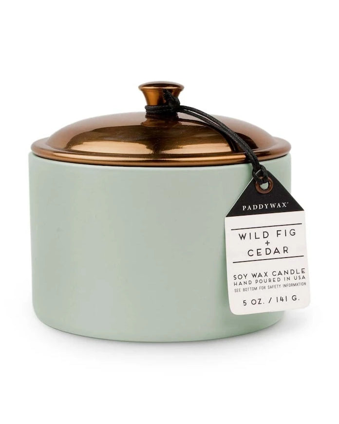Ароматна соева свещ Paddywax Wild Fig and Cedar, 141 g