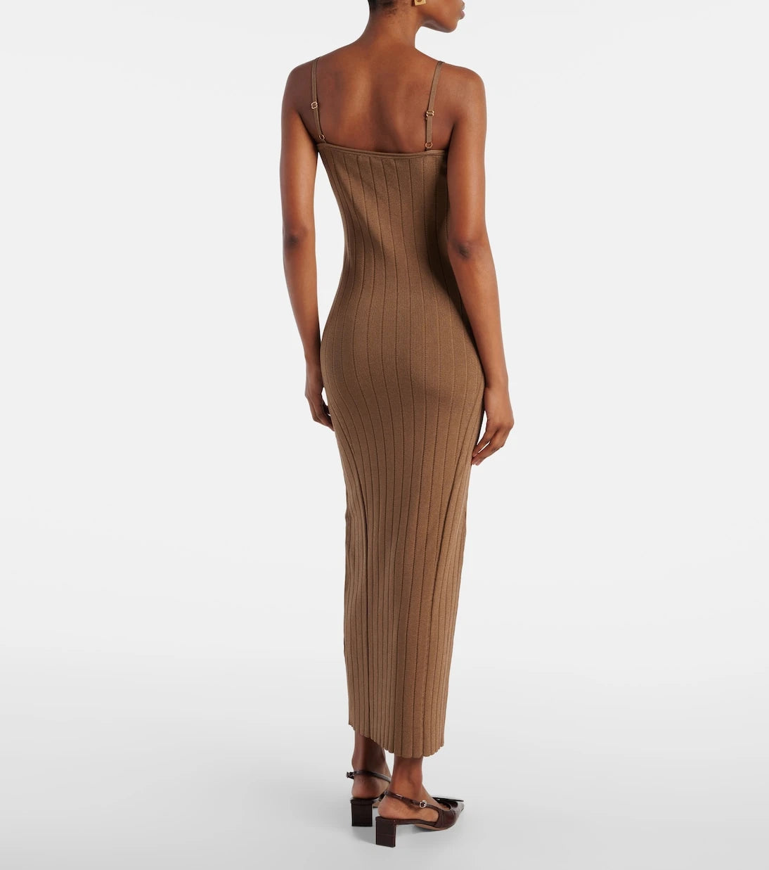 Jacquemus - Sierra ribbed-knit midi dress
