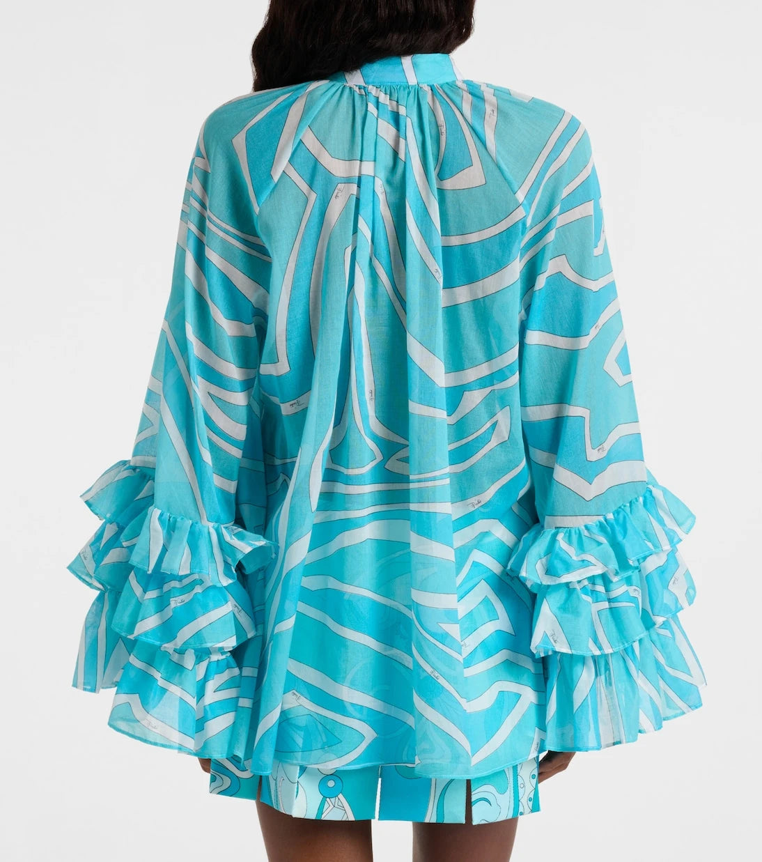 Pucci - Marmo ruffled cotton blouse