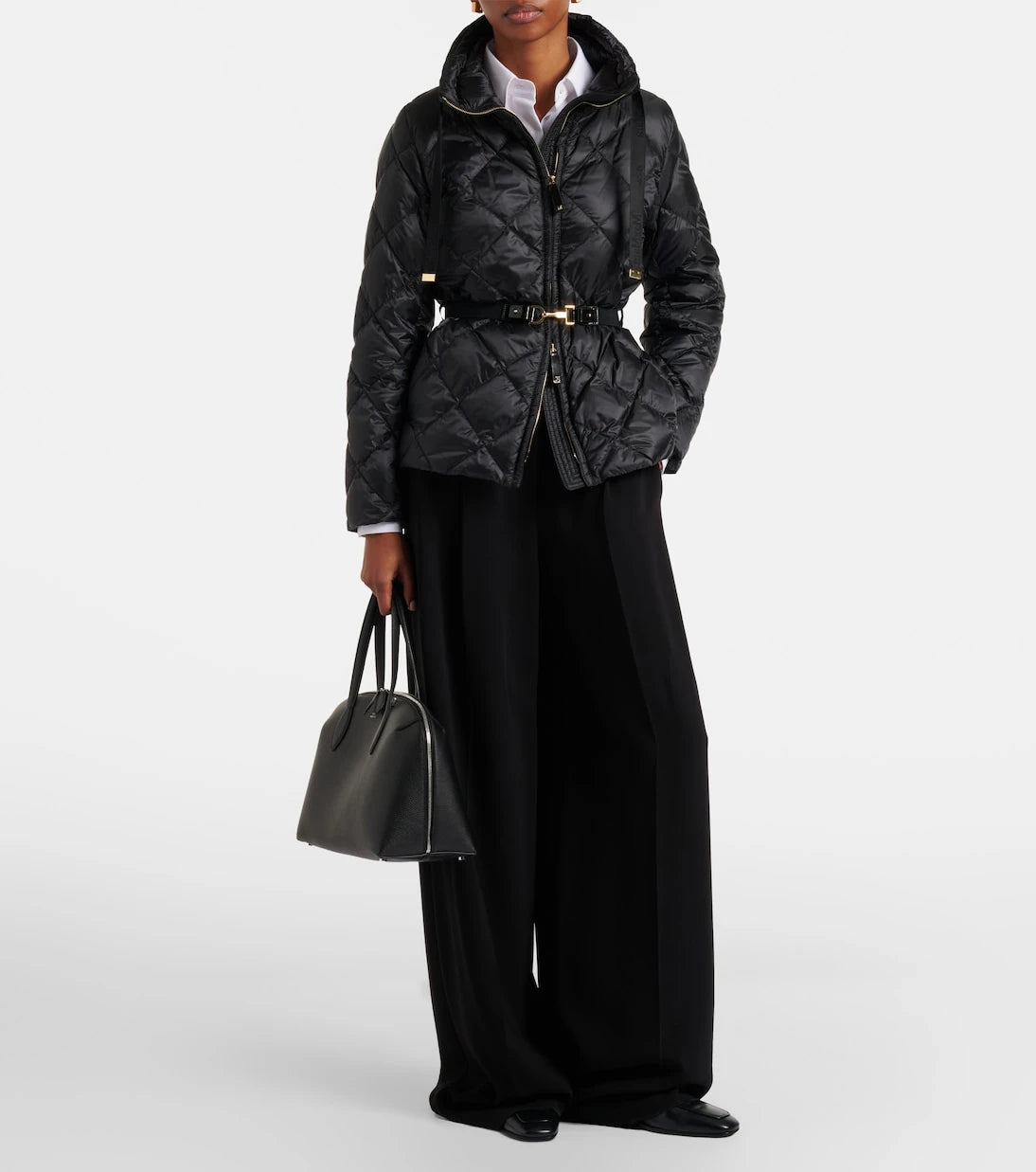 Max Mara - Kemerli kapitone mont