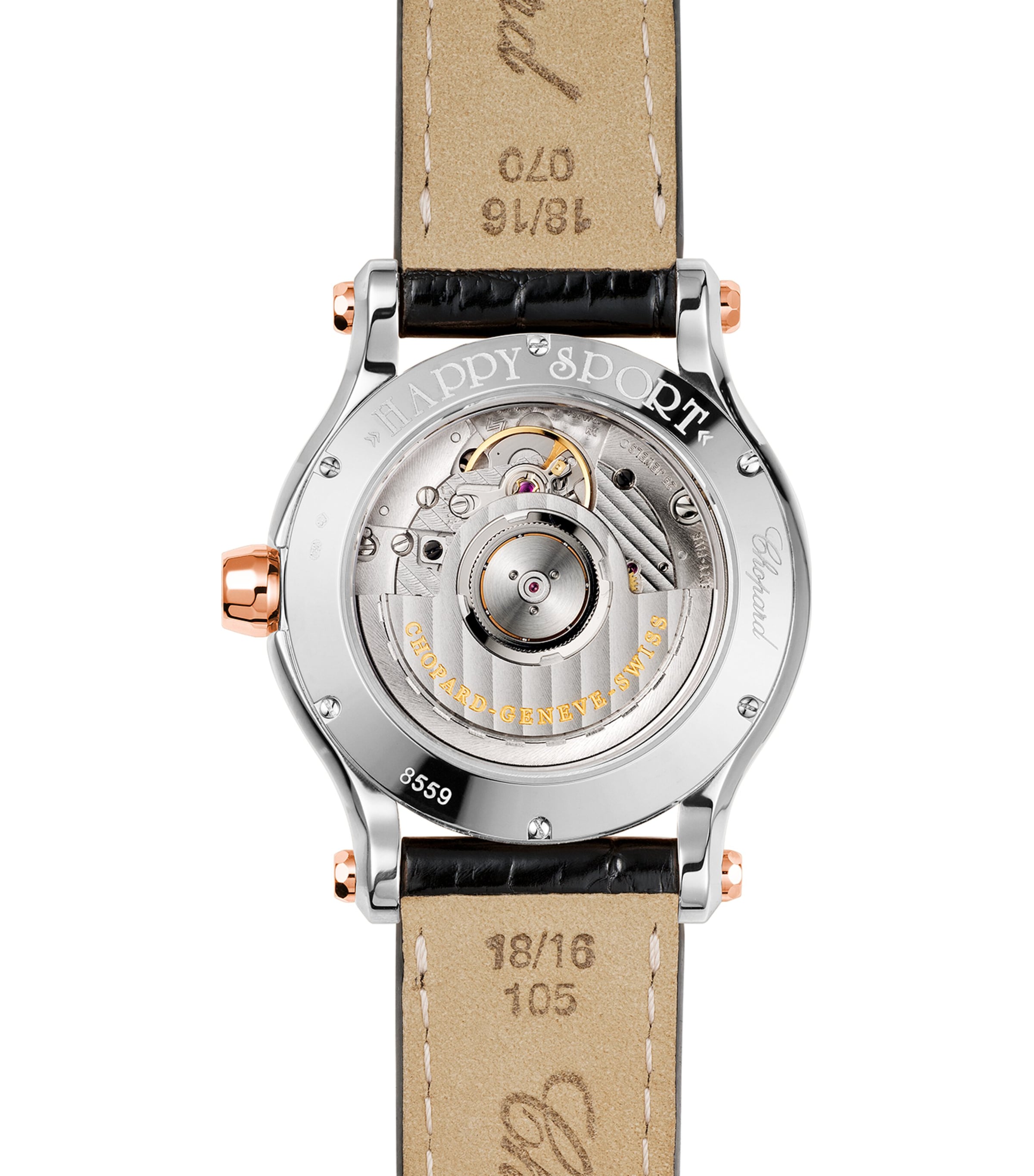 Rose Gold and Diamond Happy Sport Watch 36mm