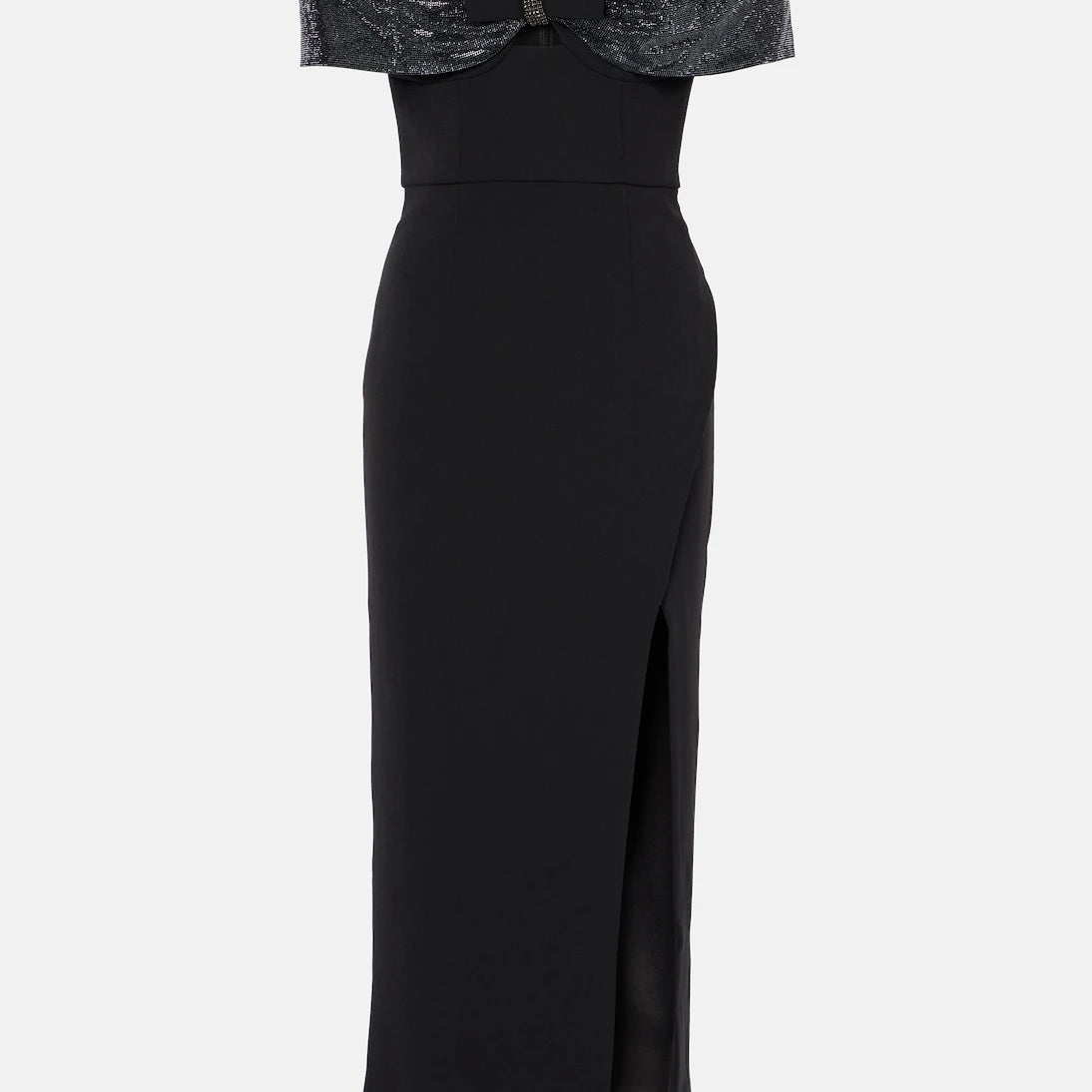 Self-Portrait - Strapless embellished midi dress