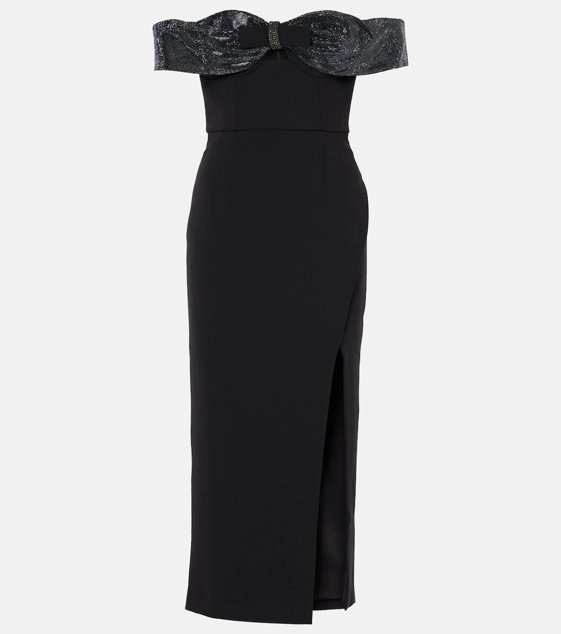 Self-Portrait - Strapless embellished midi dress