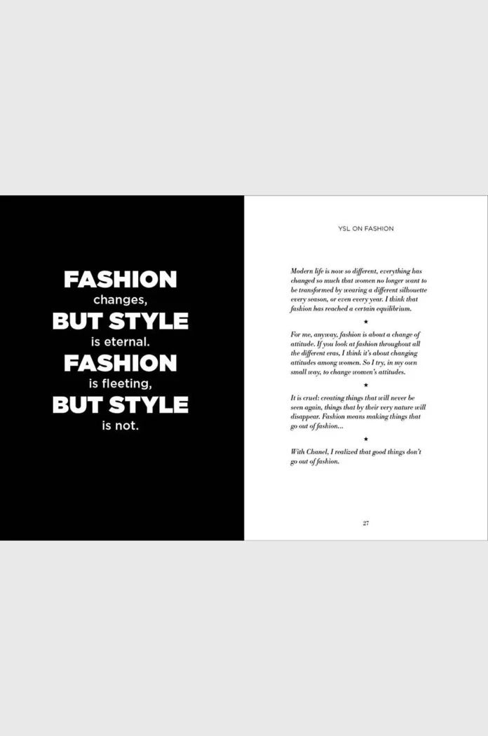 Jean-Christophe Napias’tan Thousand The World According to Yves Saint Laurent, İngilizce
