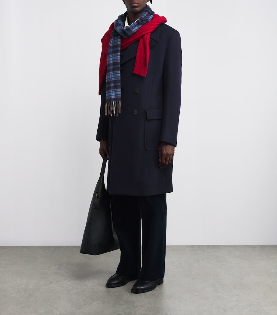 Polo Ralph Lauren Navy Wool-Blend Polo Soft Tailored Peacoat