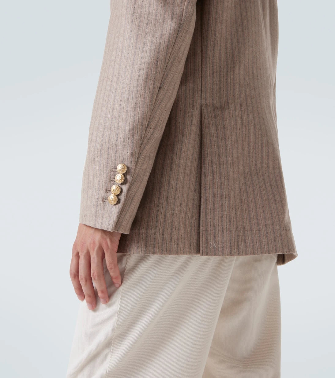 Brunello Cucinelli - Striped cashmere and silk blazer
