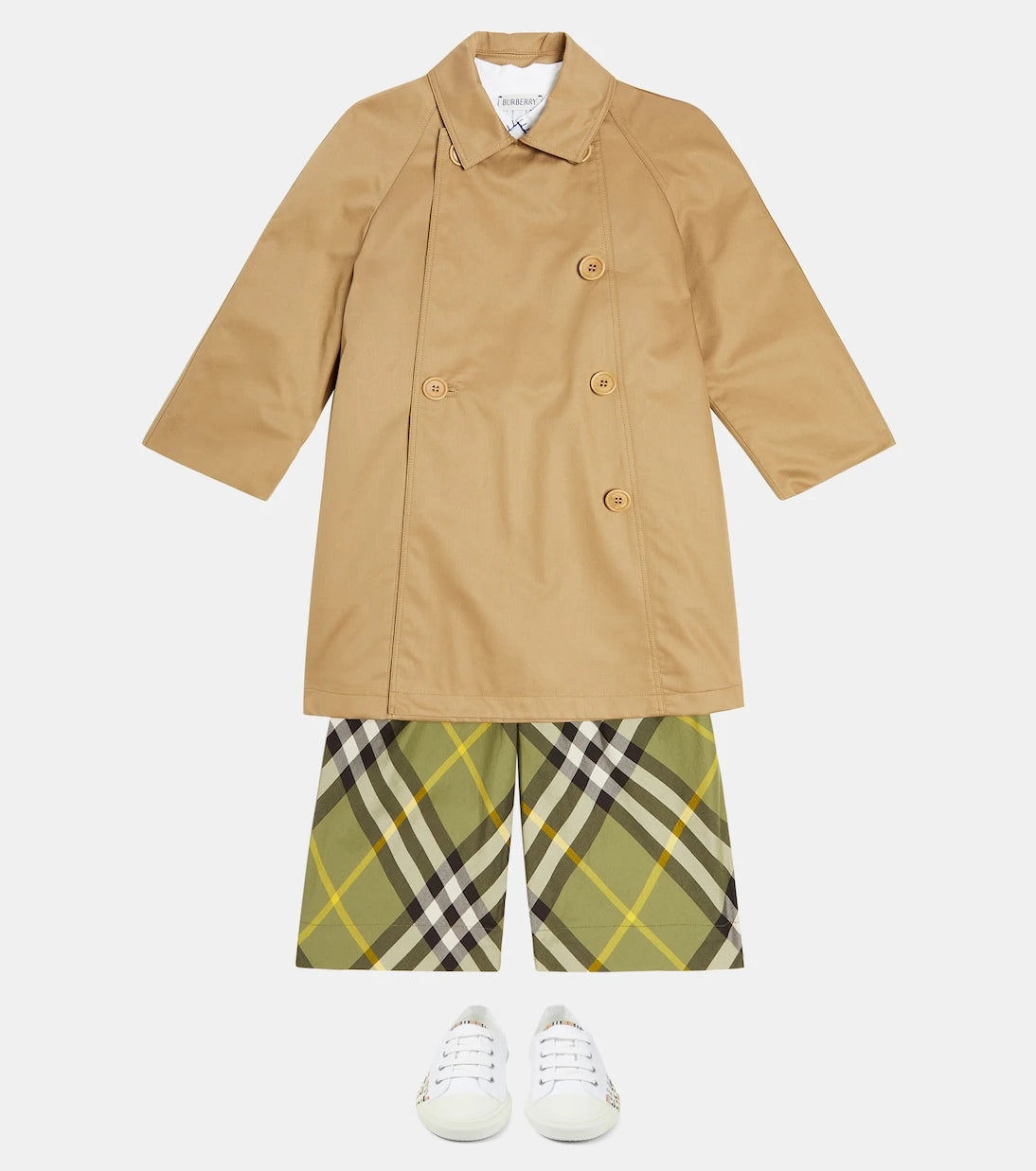 Burberry Kids - بنطلون بربري كاروهات قطن