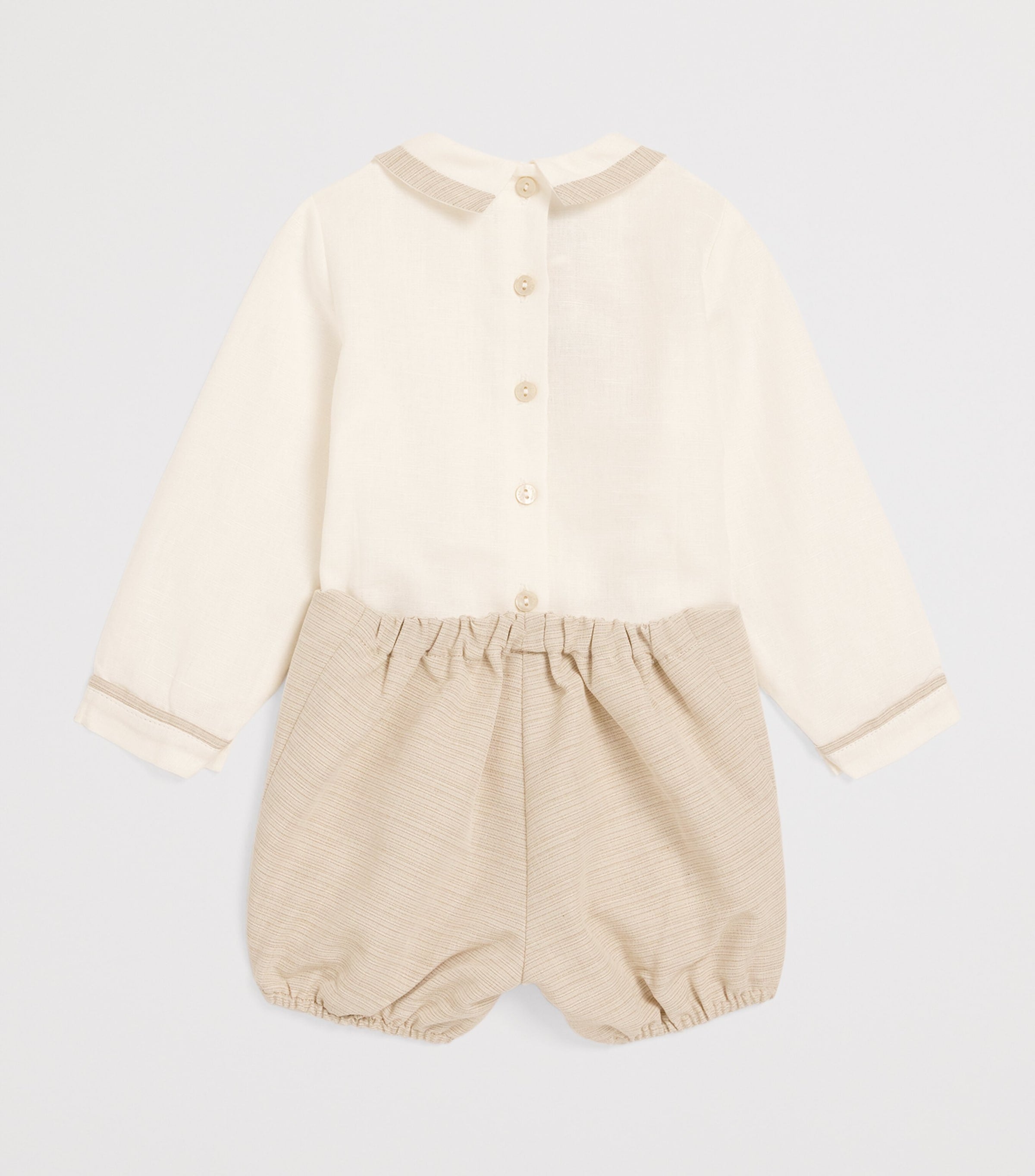PEPA LONDON Linen Celebration Shirt and Shorts Set (12-18 Months)