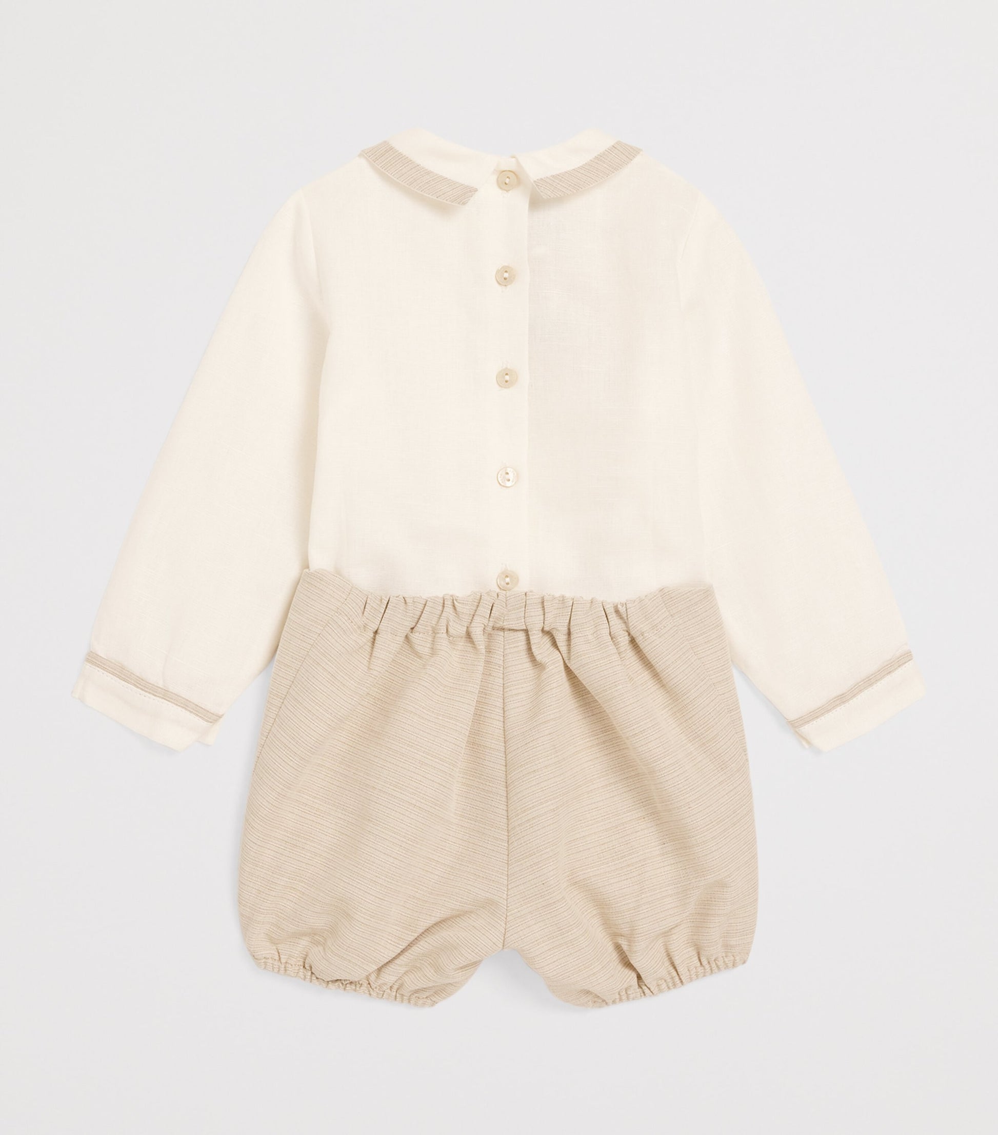PEPA LONDON Linen Celebration Shirt and Shorts Set (12-18 Months)