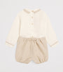 PEPA LONDON Linen Celebration Shirt and Shorts Set (12-18 Months)